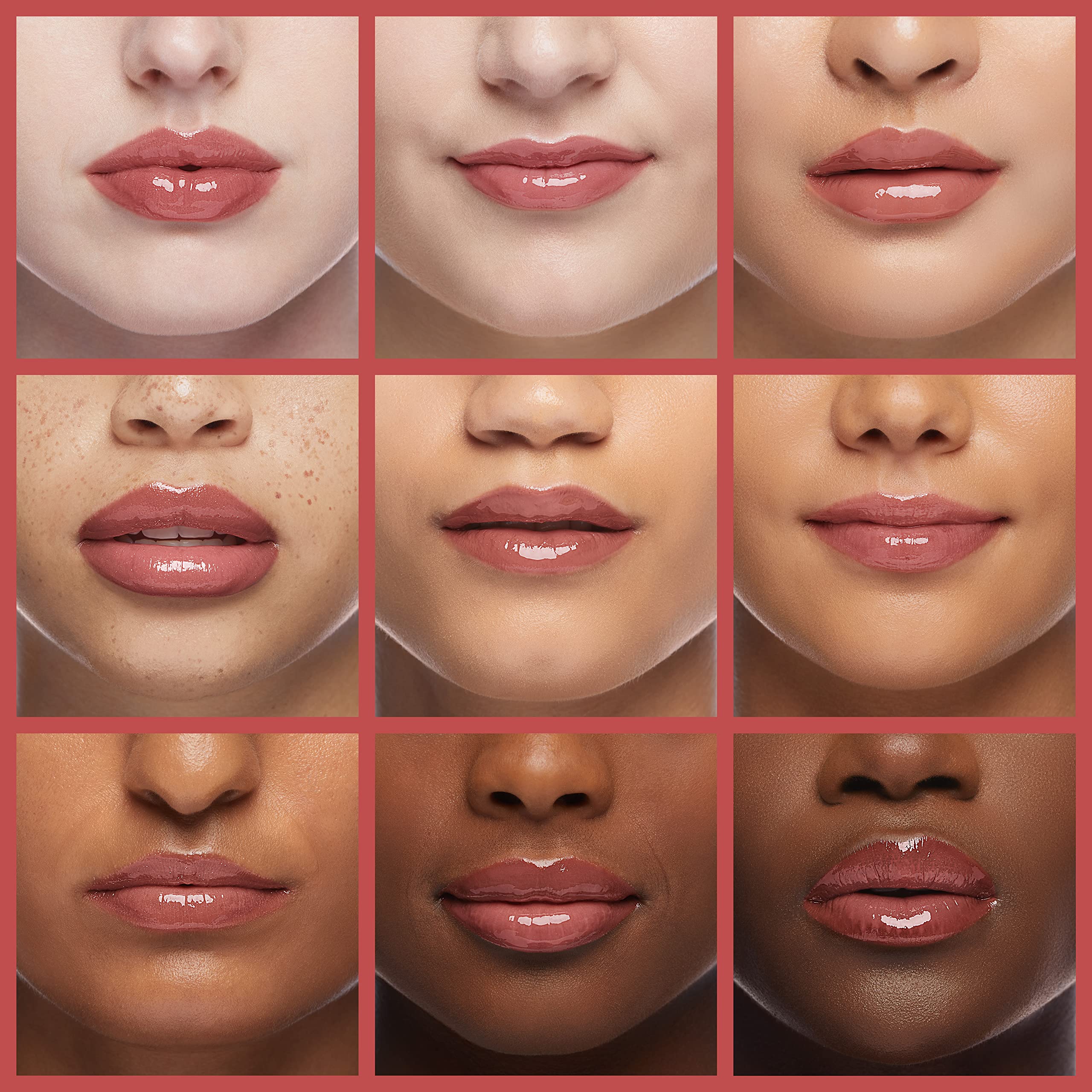 TrendyNow Rosewood Lip Glow Oil swatch on skin reveals transparent tint.