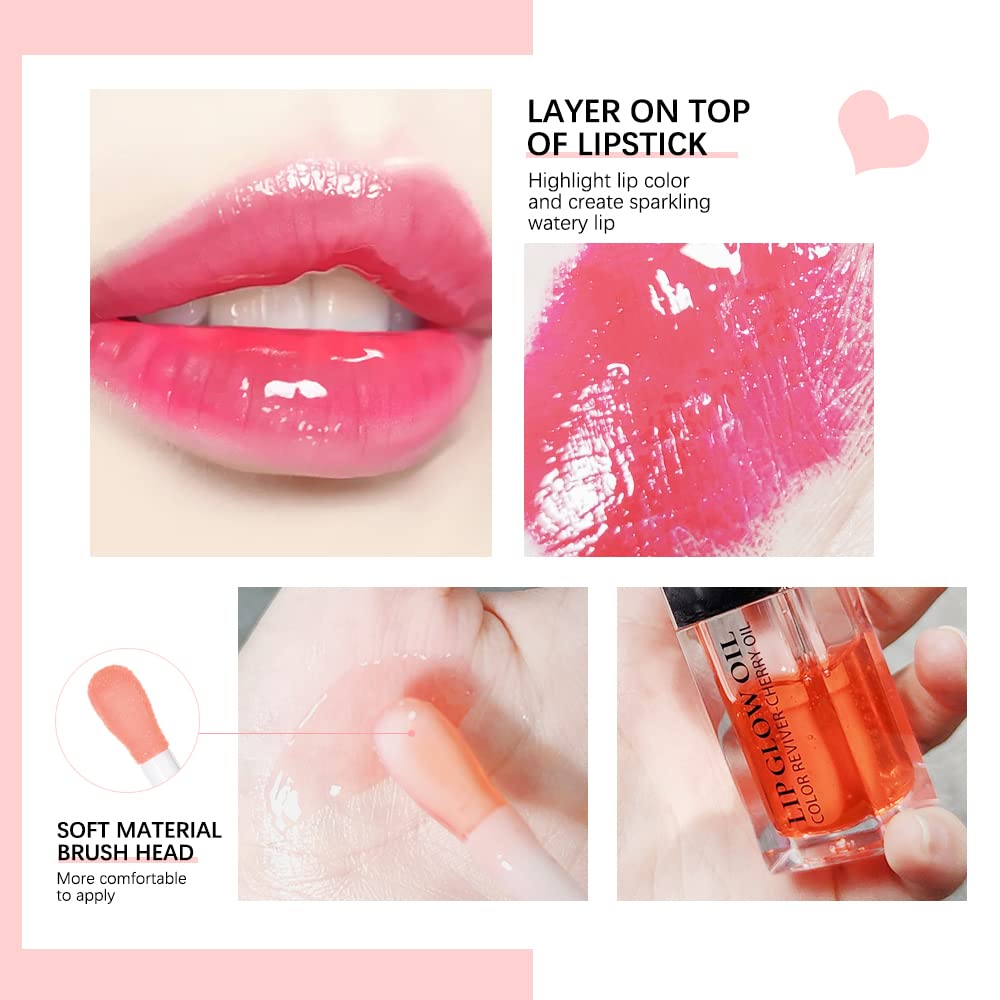 TrendyNow Rosewood Lip Glow Oil texture close-up emphasizing non-greasy finish.
