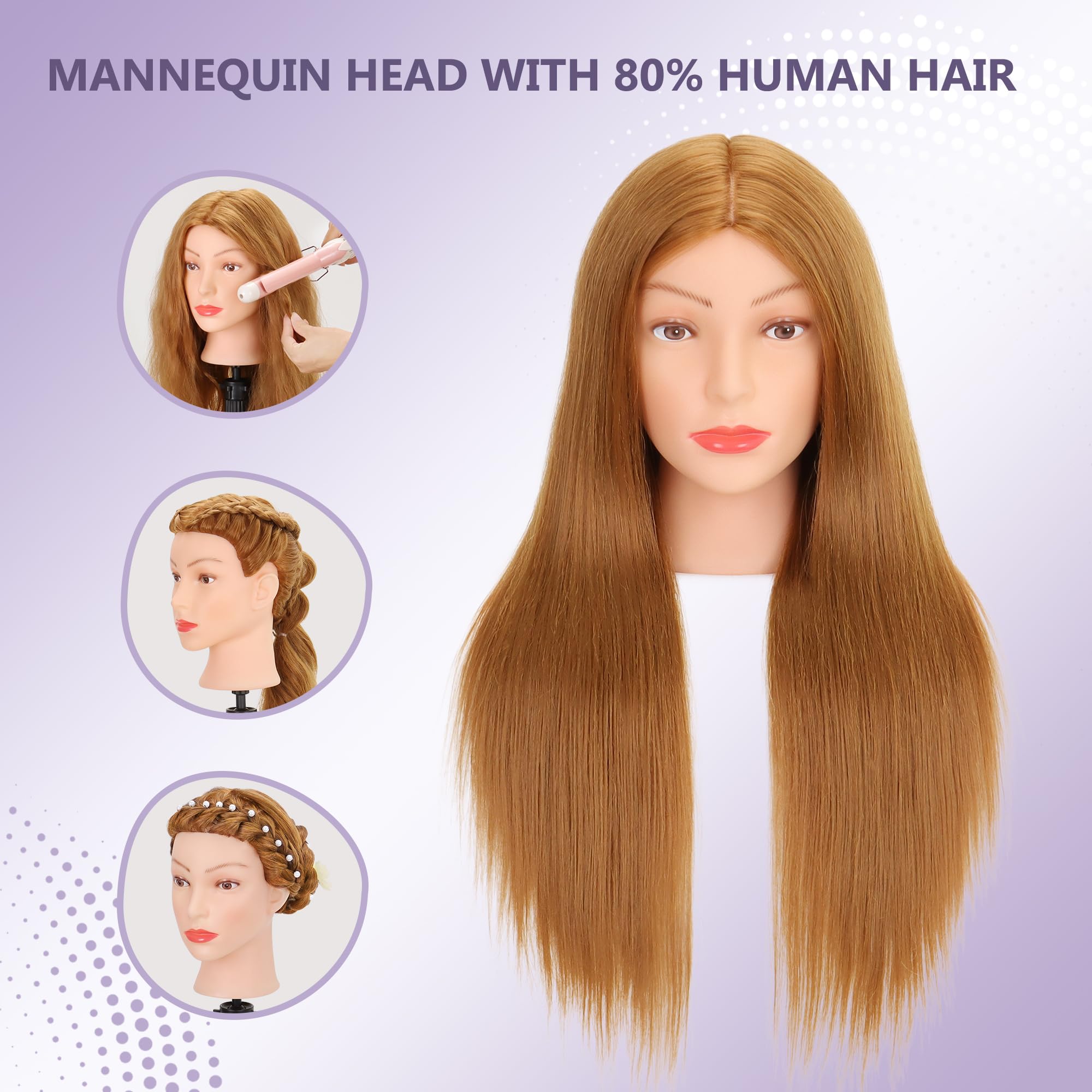Treosida mannequin head during cutting and styling session