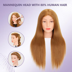 Treosida mannequin head during cutting and styling session