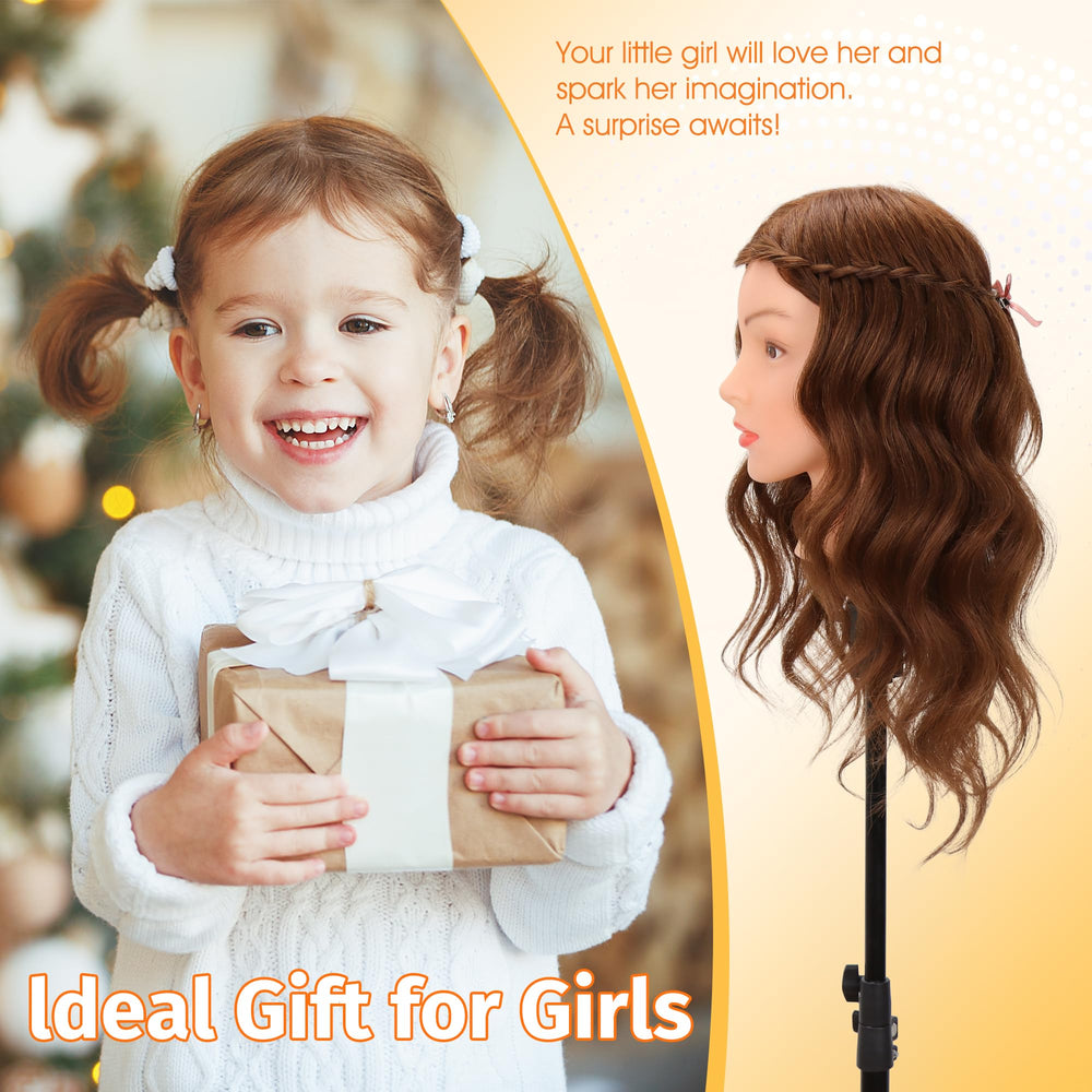 Treosida mannequin head length 22-24 inches for realistic proportion training.