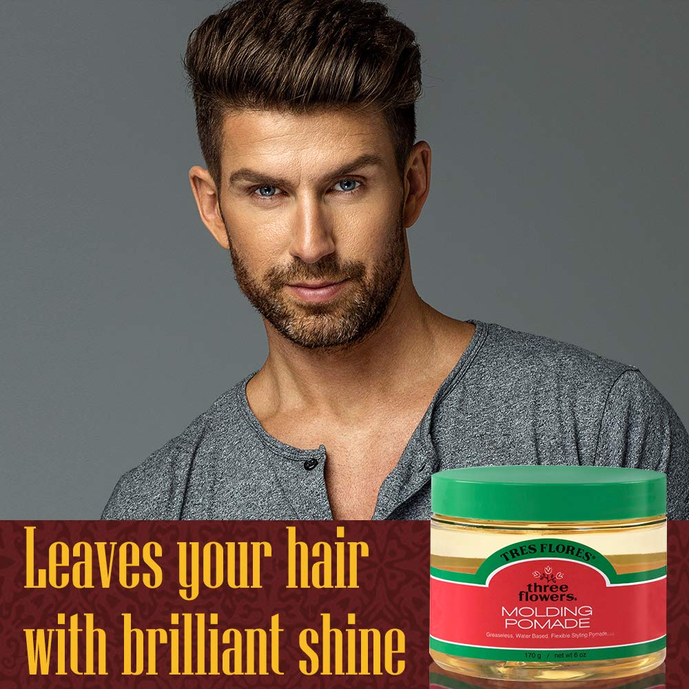 Tres Flores light floral scent pomade for daily styling and refreshed feel.