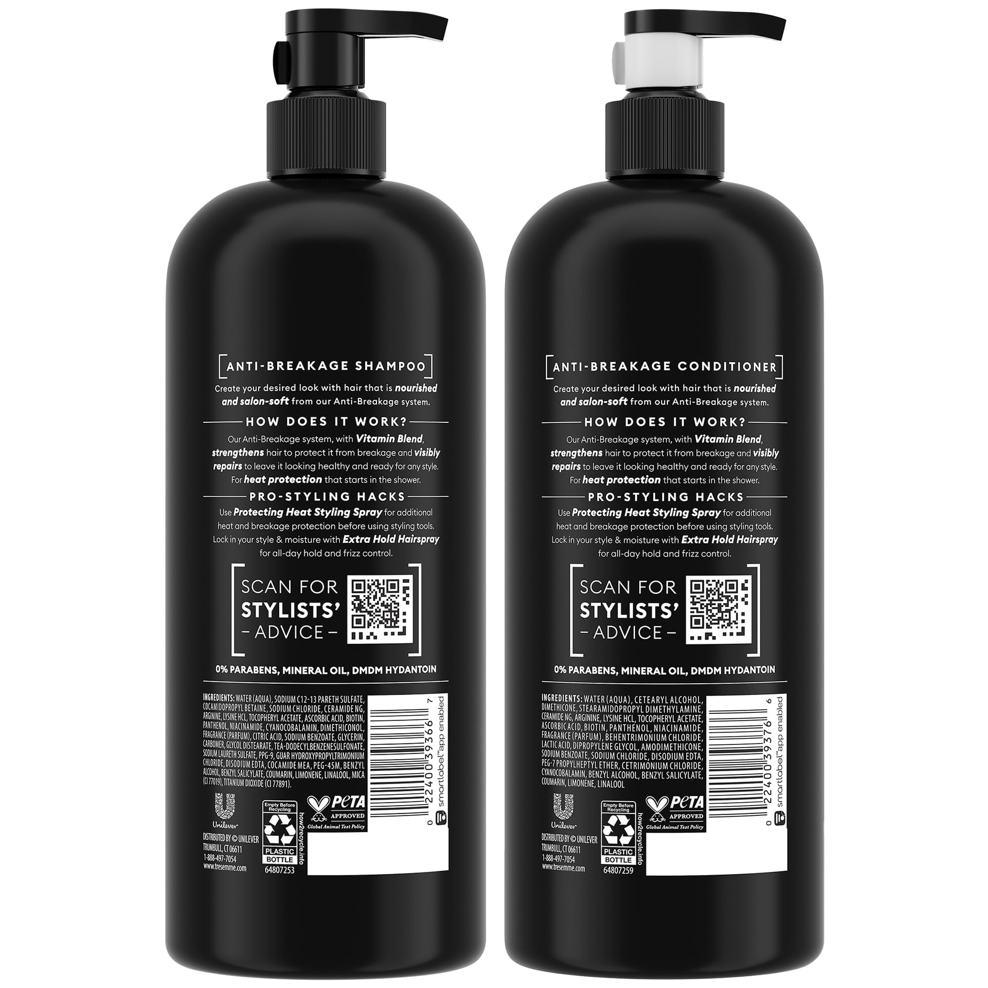 TRESemmé anti-breakage conditioner bottle-pour for frizz control and hydration