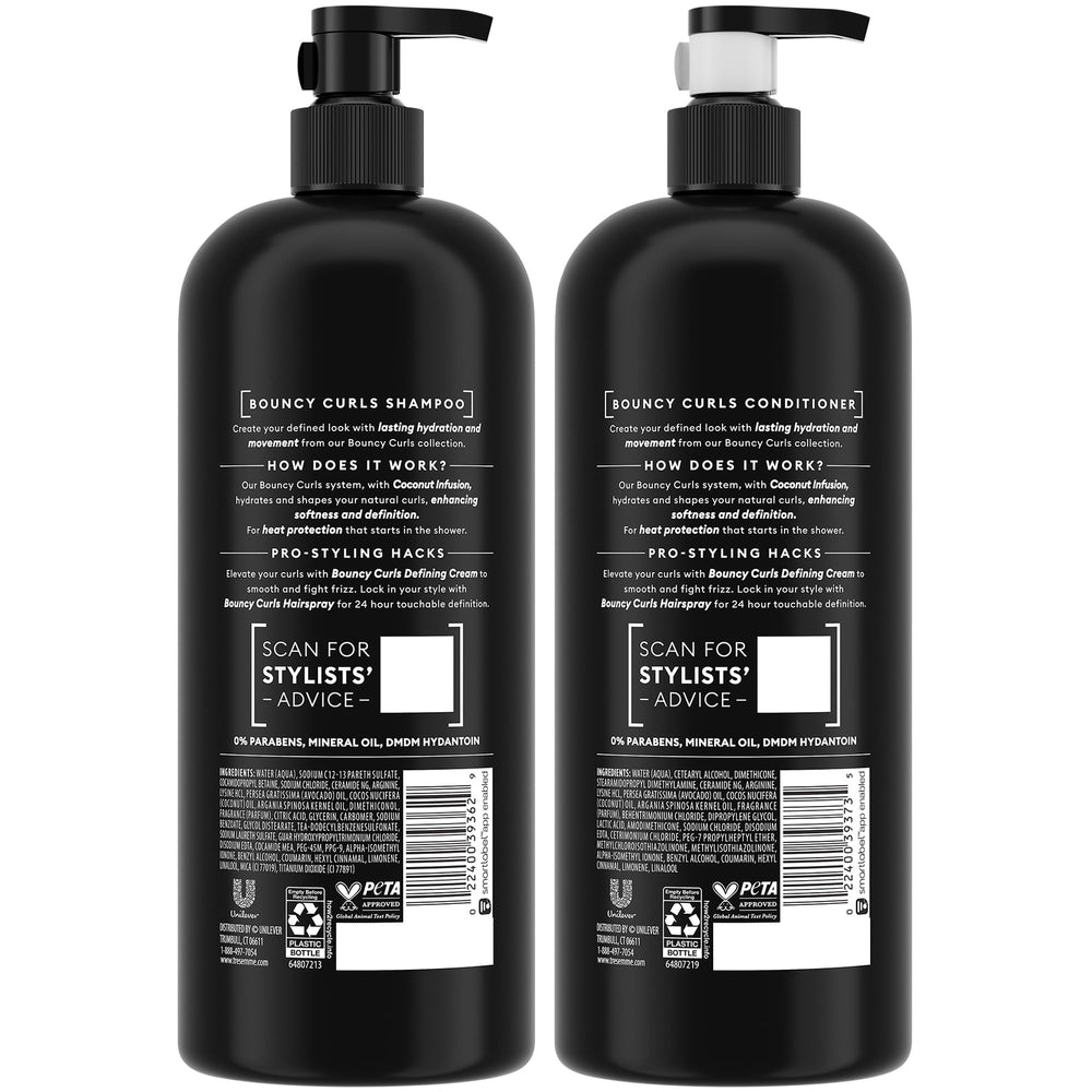 TRESemmé Bouncy Curls conditioner tube offering frizz control for defined curls.