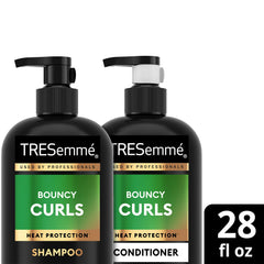 TRESemmé Coconut Essence bottle emphasizes moisture-rich curl care for softness.
