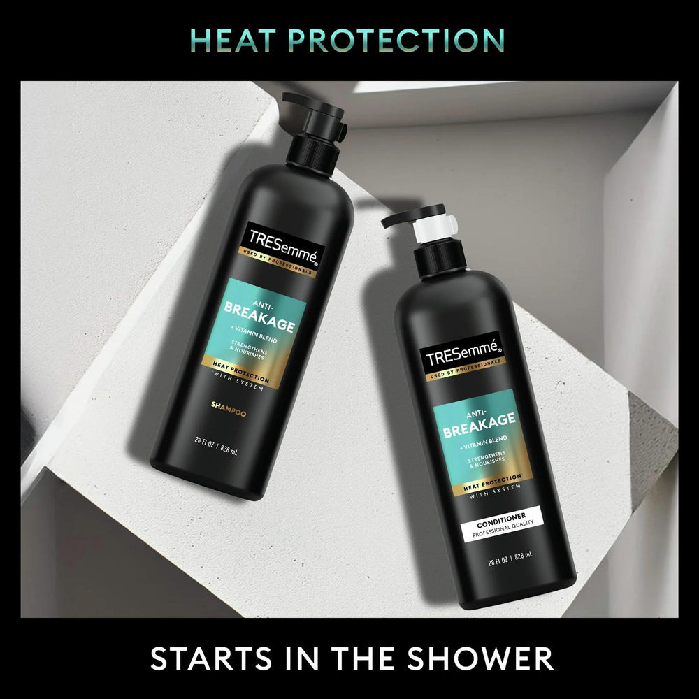 Conditioner bottle showing smoothing effect after rinse