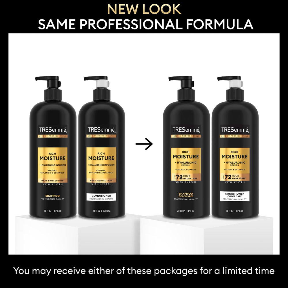 TRESemmé conditioner creamy texture demonstrating smooth detangling benefit
