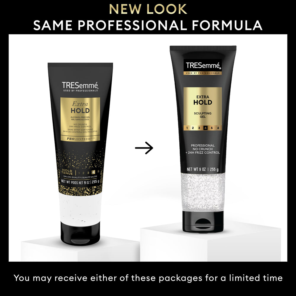 TRESemmé Extra Hold Gel finish adds healthy shine to styled hair