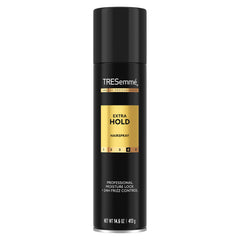 TRESemmé front packaging showing product and hold level benefit