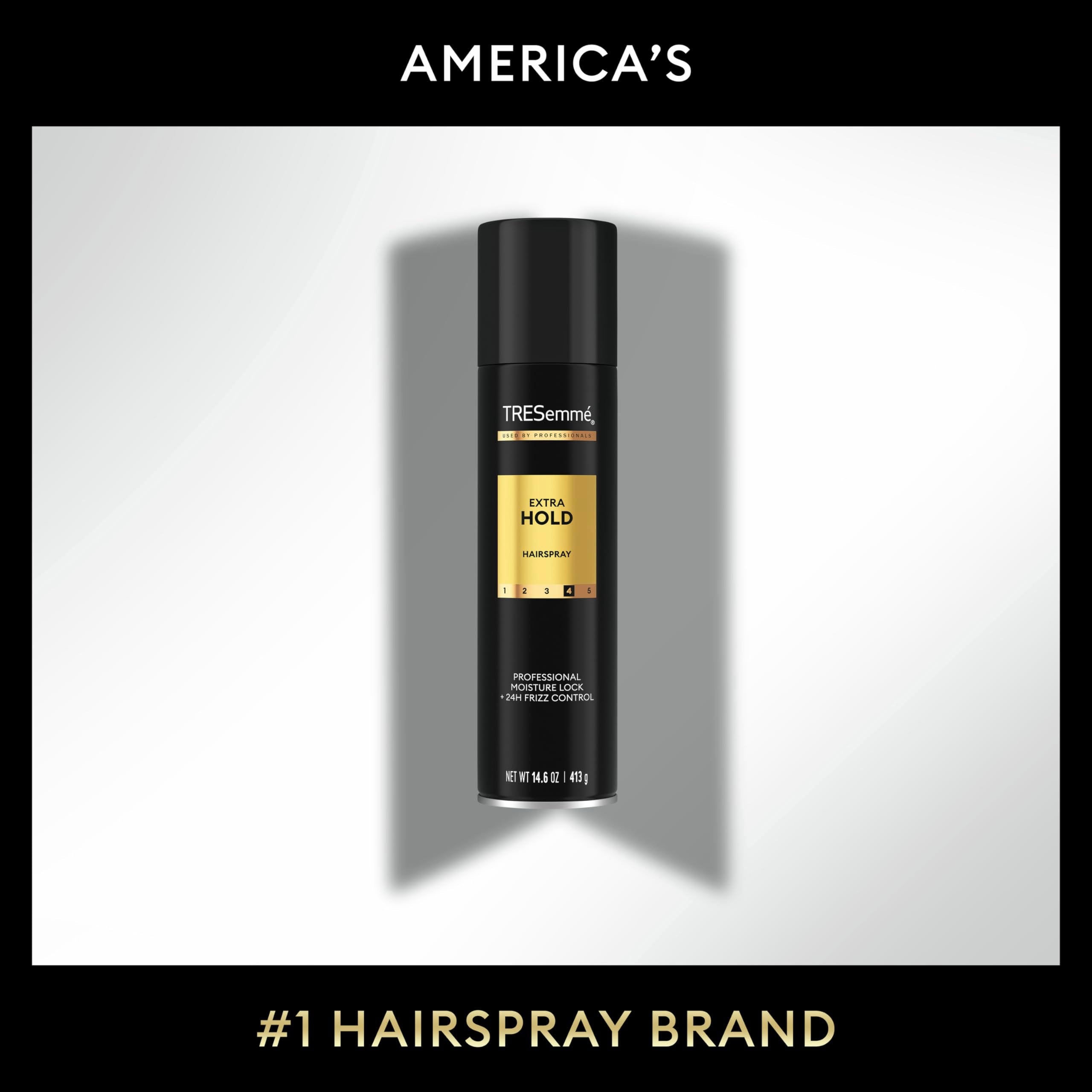 TRESemmé spray mist in use setting hairstyle with long-lasting hold