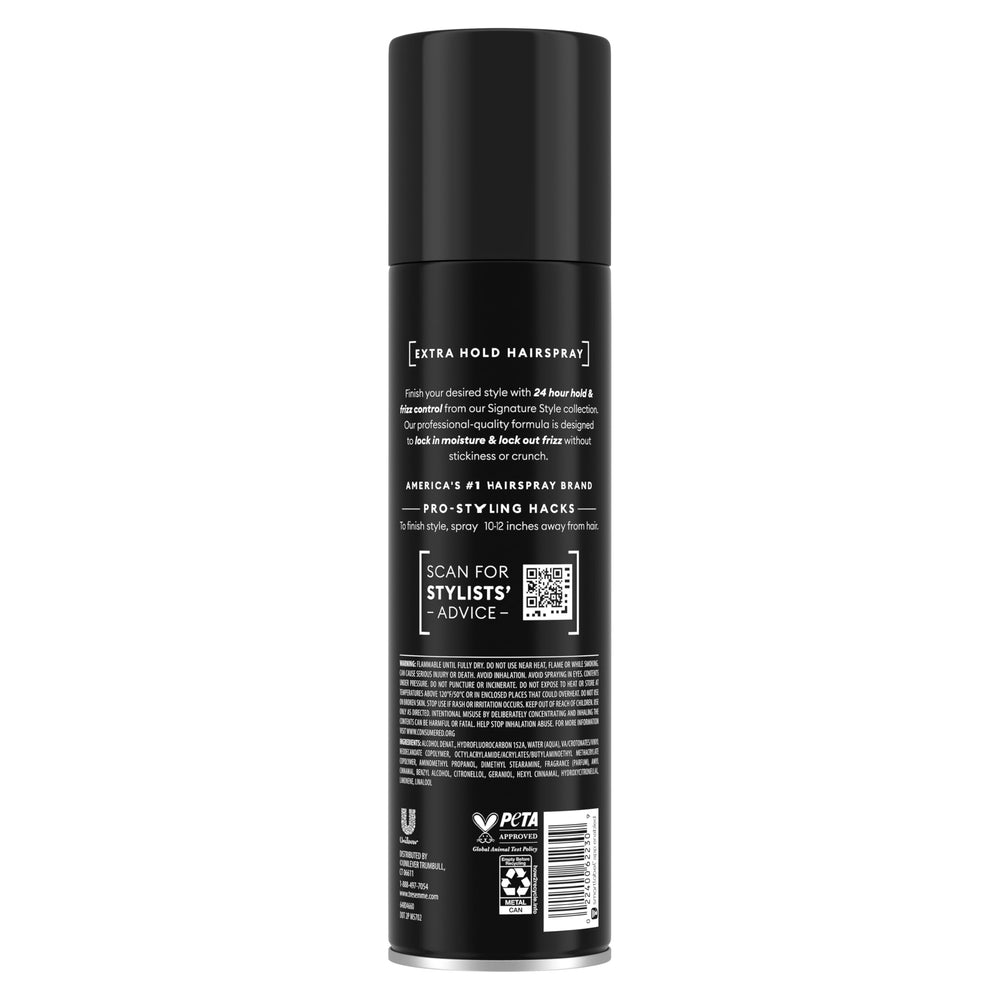 TRESemmé side label close-up highlighting ingredient and benefit