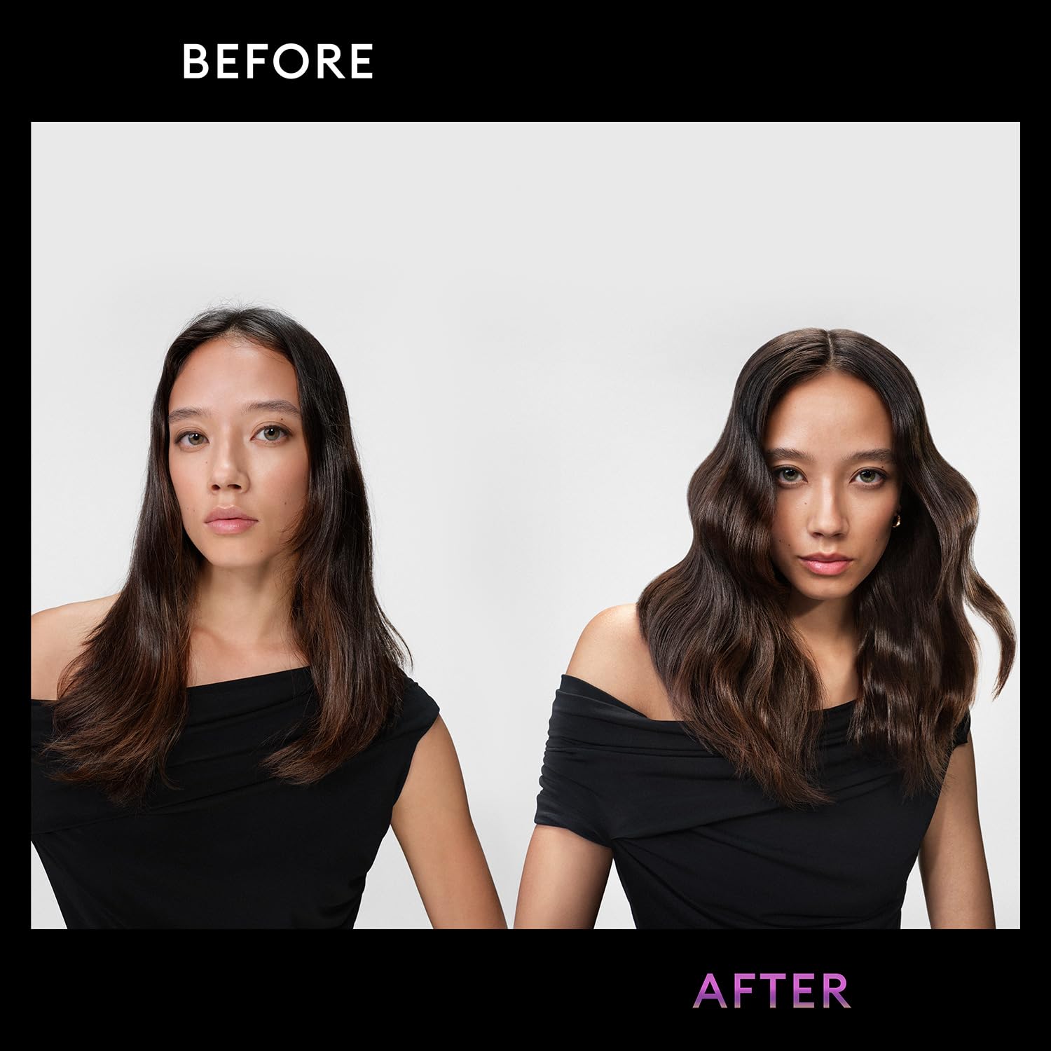 TRESemmé frizz-control scene showing smooth, salon-like finish after styling