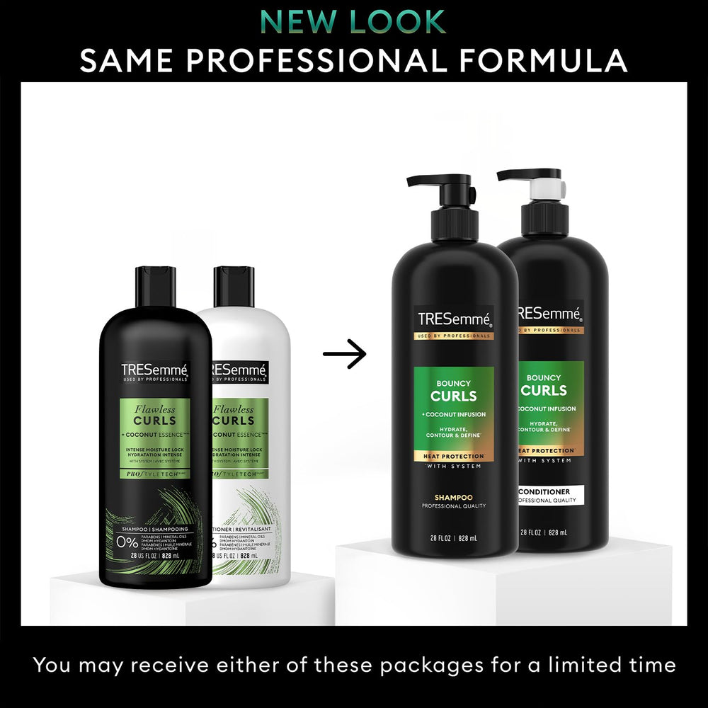 TRESemmé Bouncy Curls gift set packaging showcasing hydrating curl-defining products.