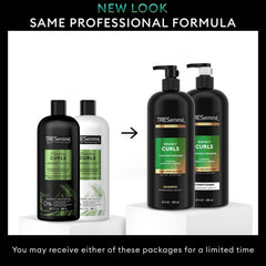 TRESemmé Bouncy Curls gift set packaging showcasing hydrating curl-defining products.