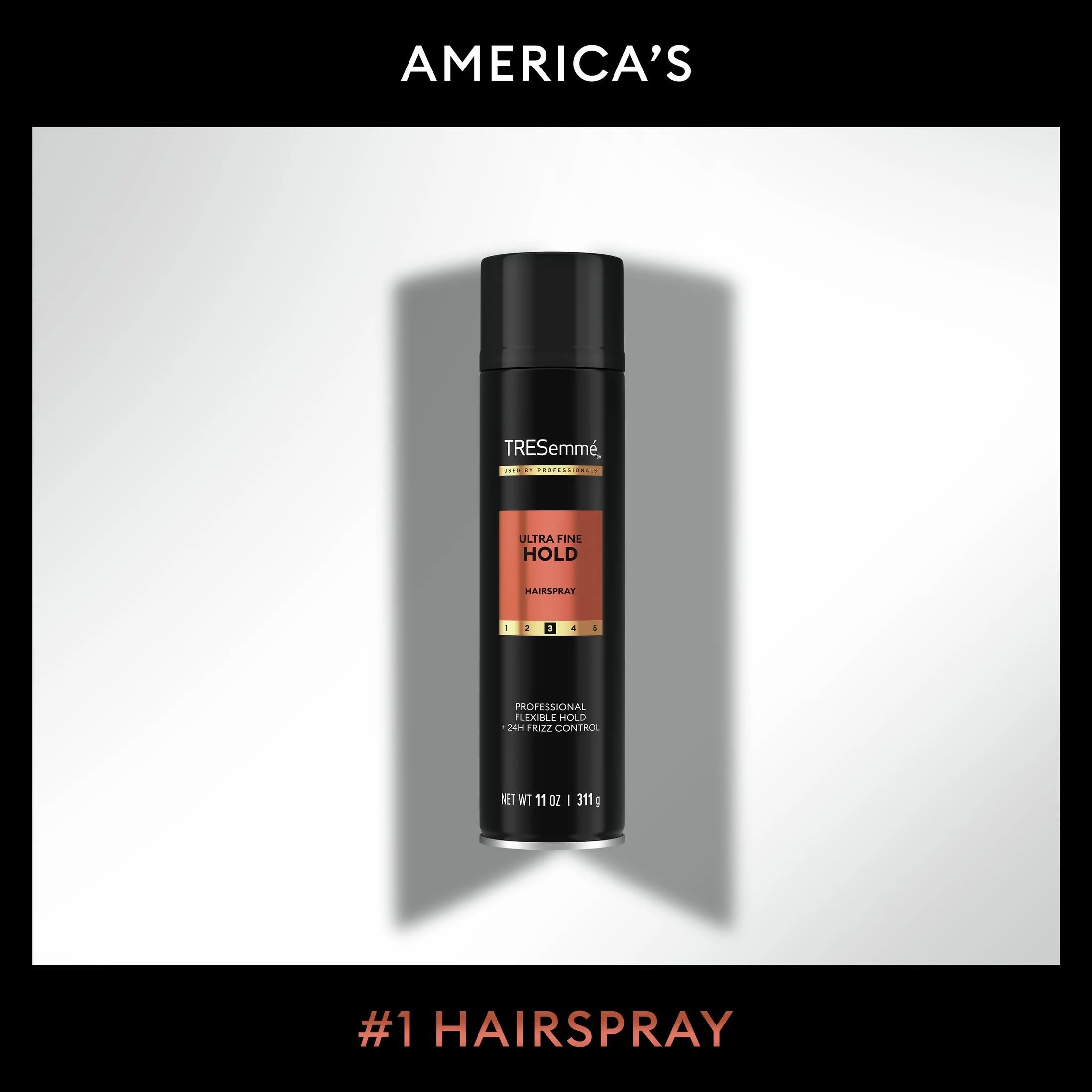 TRESemmé hairspray fragrance closeup notes subtle fruity and floral hints for fresh styling.