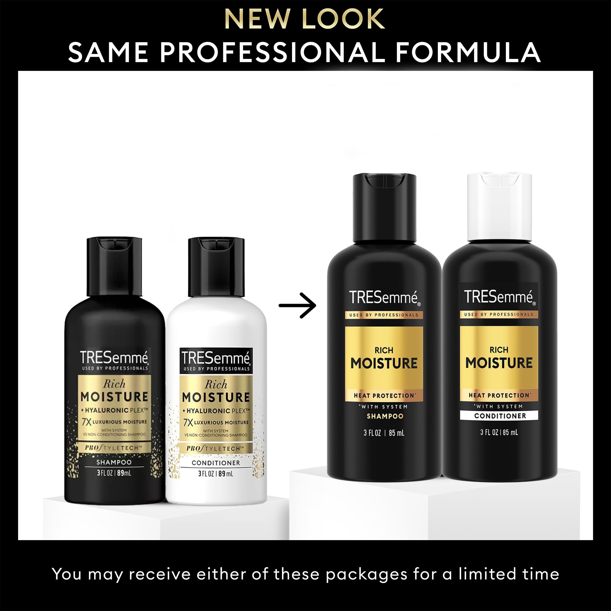 Tresemme hyaluronic acid moisture shampoo close-up highlighting deep hydration