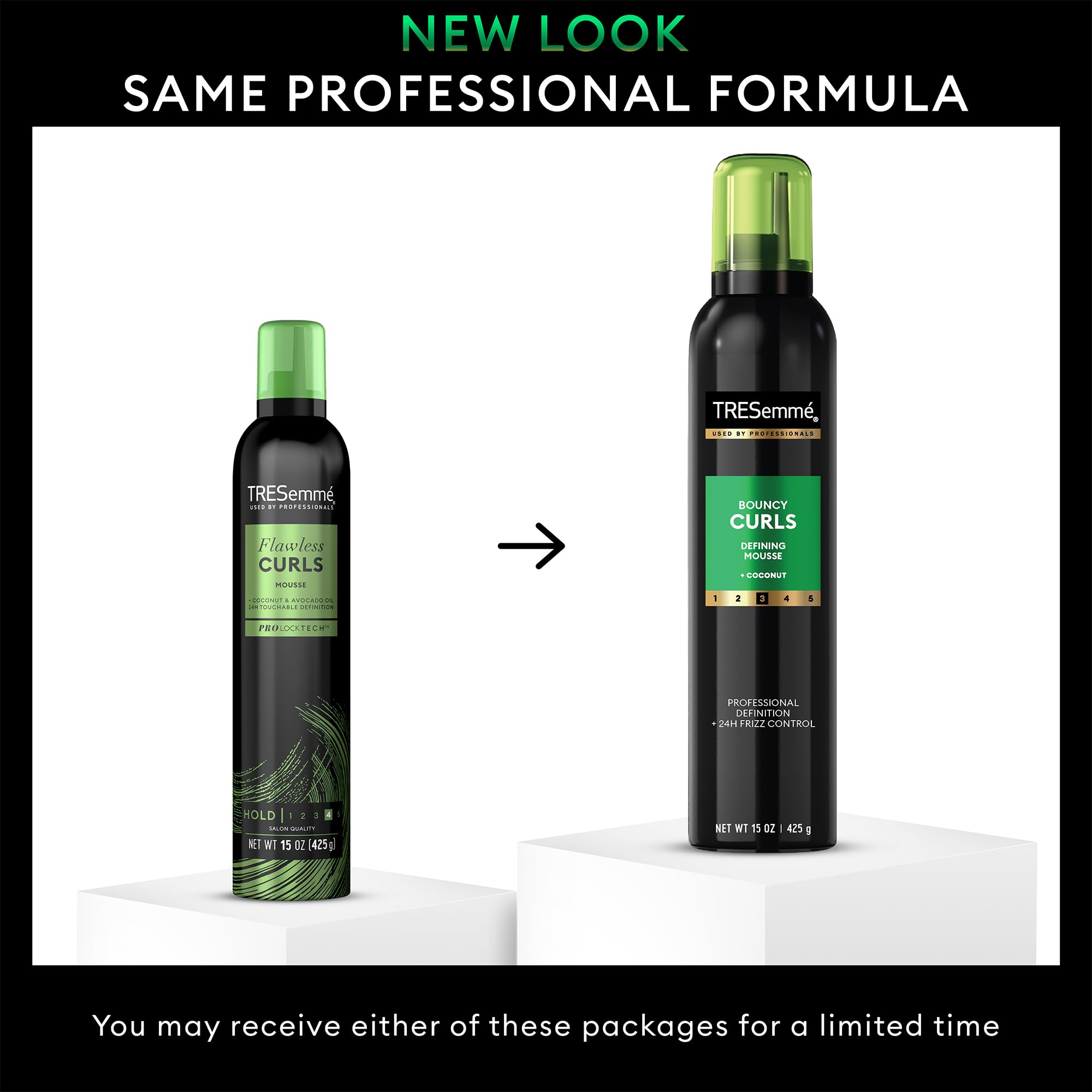 TRESemmé Keratin Repair Mask included for stronger, healthier-looking hair.