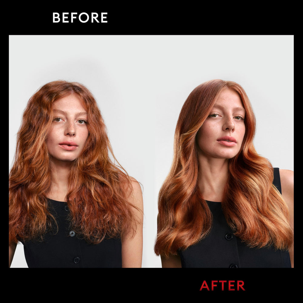 Bathroom setup featuring TRESemmé Keratin Smooth Conditioner supports salon-inspired blowouts.