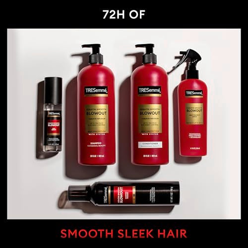 Conditioner bottle with brand name promotes consistent frizz control in daily routines.