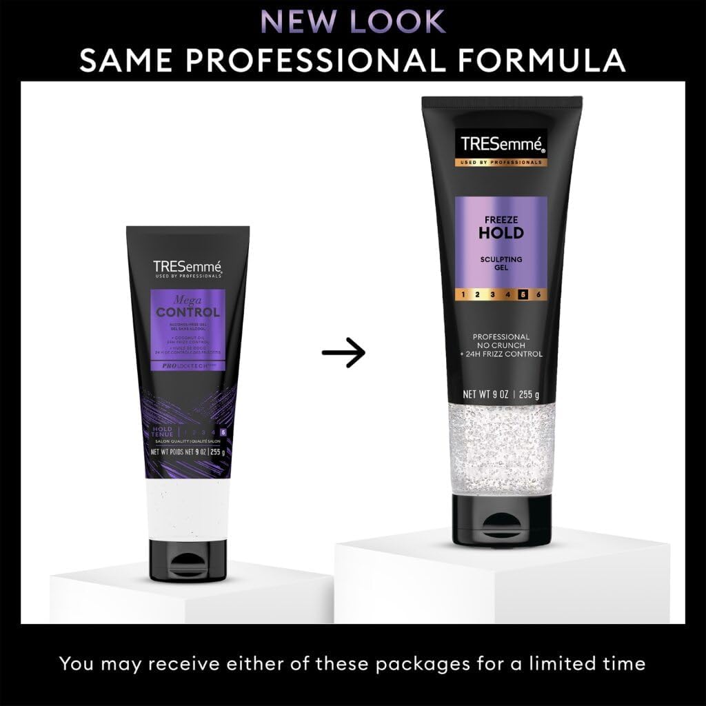 TRESemmé Mega Control 4-pack box ready for quick, reliable styling on busy mornings.