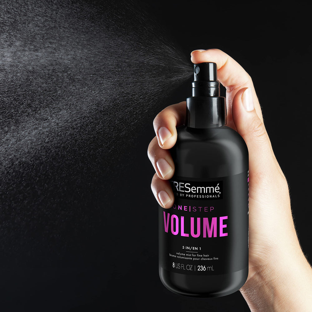 TRESemmé One Step 5-in-1 Volume Mist packaging image.
