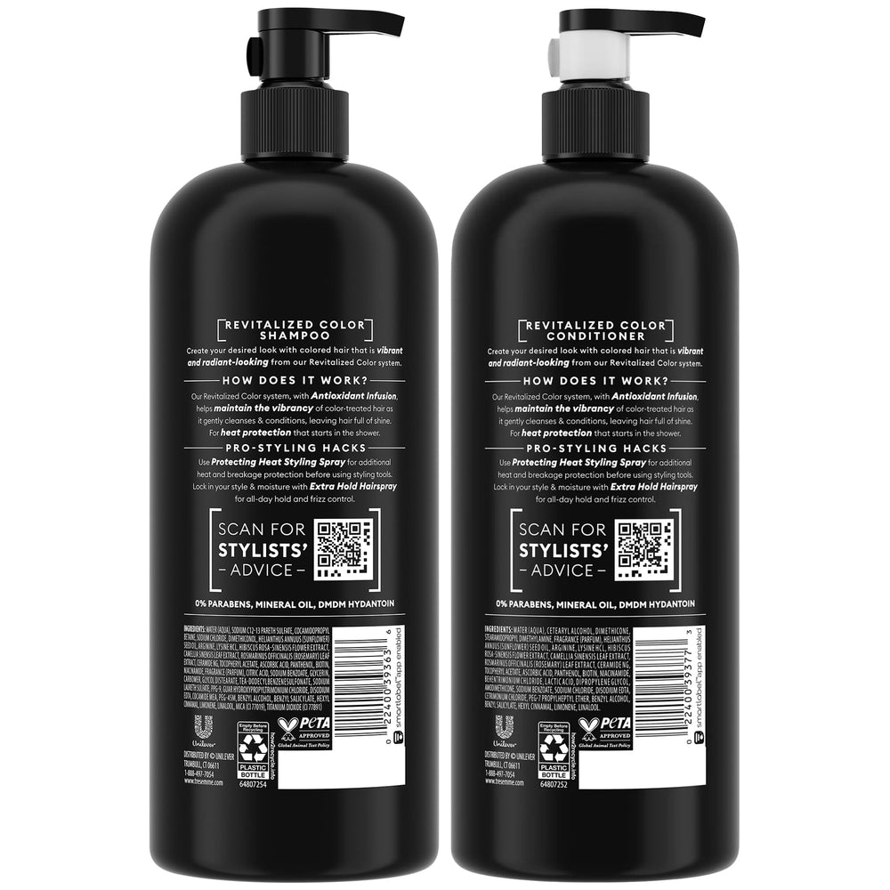 TRESemmé Revitalized Color conditioner front bottle with color-safe nourishment.