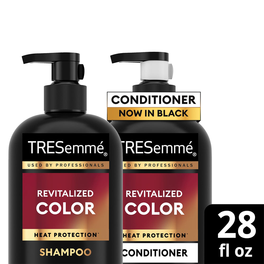 TRESemmé Revitalized Color packaging 28oz display showcases value.