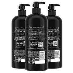 TRESemmé Silky Smooth Shampoo with argan oil blend for softer hair.