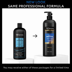 TRESemmé Silky Smooth Shampoo packaging highlights new look and quality.