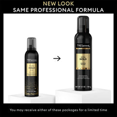 TRESemmé styling result photo shows sleek, voluminous hair.