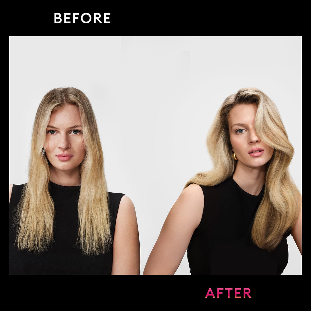 TRESemmé Total Volume hairspray close-up showing lightweight hold.