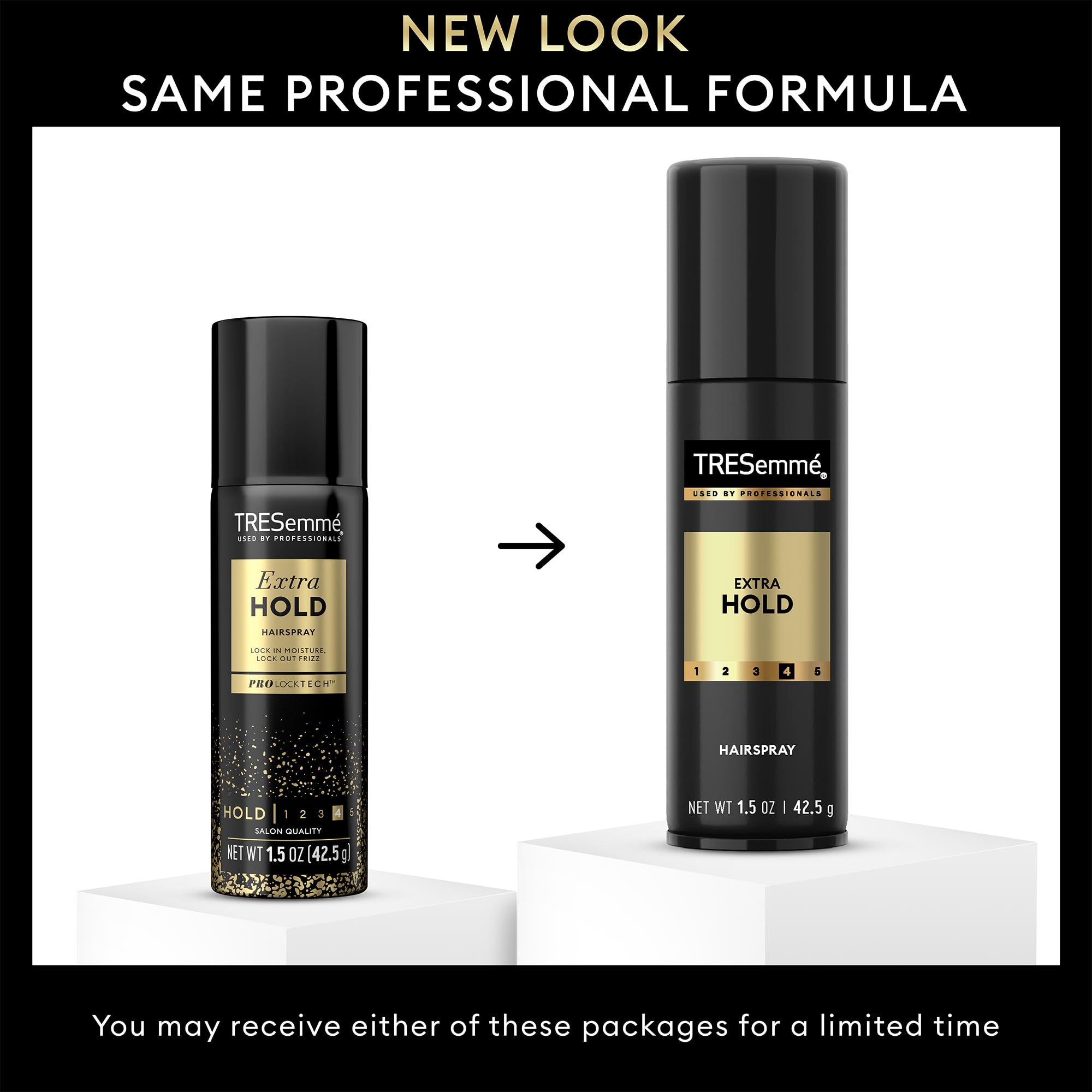 TRESemmé Travel Hairspray six-pack display underscores cruelty-free branding.