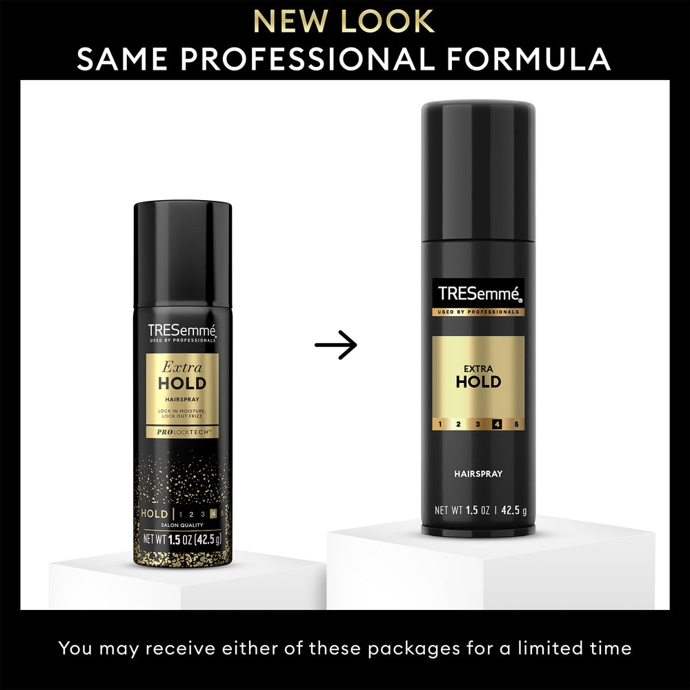 TRESemmé Travel Hairspray six-pack display underscores cruelty-free branding.