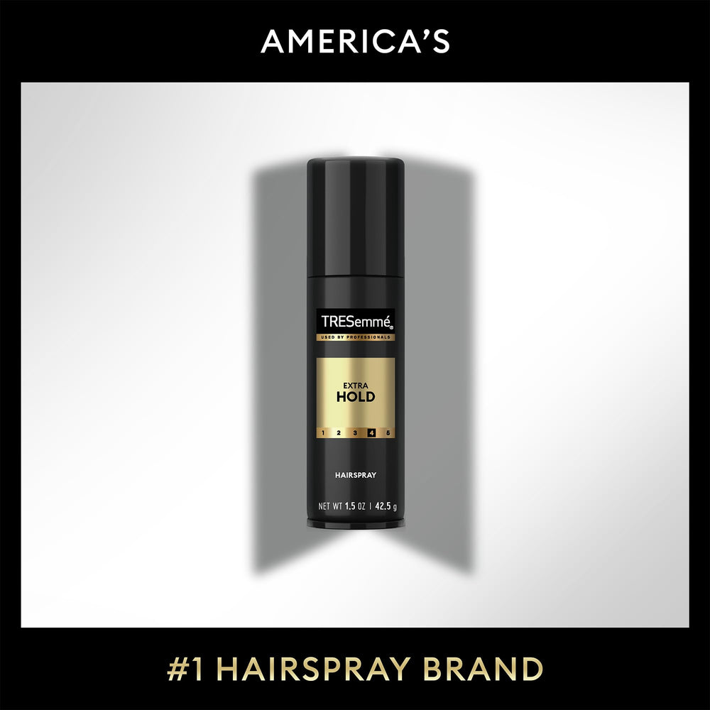 TRESemmé Hairspray nozzle positioned for quick daytime refresh.