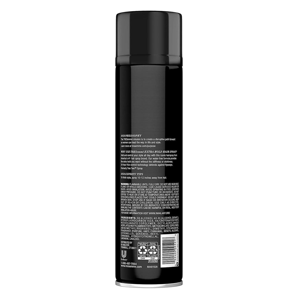 TRESemmé Tres Two Extra Hold Spray is travel-friendly for on-the-go touch-ups.