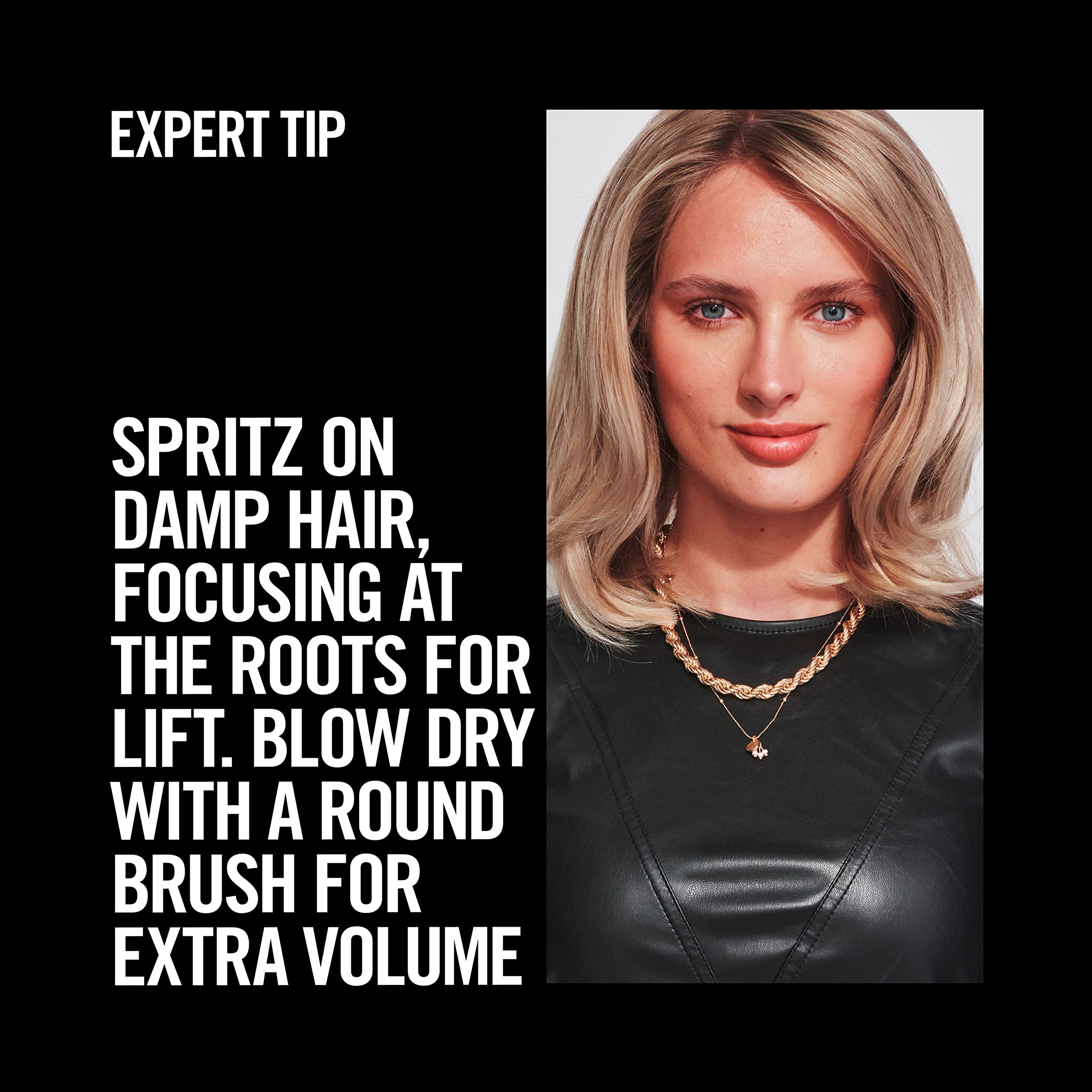 TRESemmé Volume Mist delivers soft, weightless volume with a natural feel.
