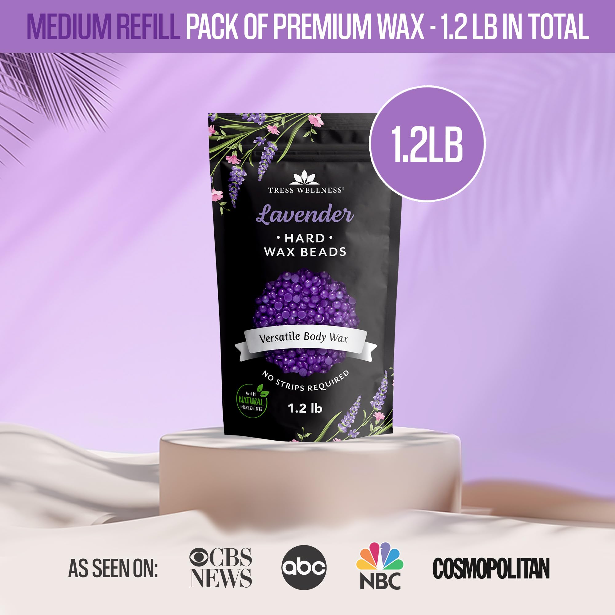 Tress Wellness at-home-wax-kit shows complete bikini waxing setup for easy routines
