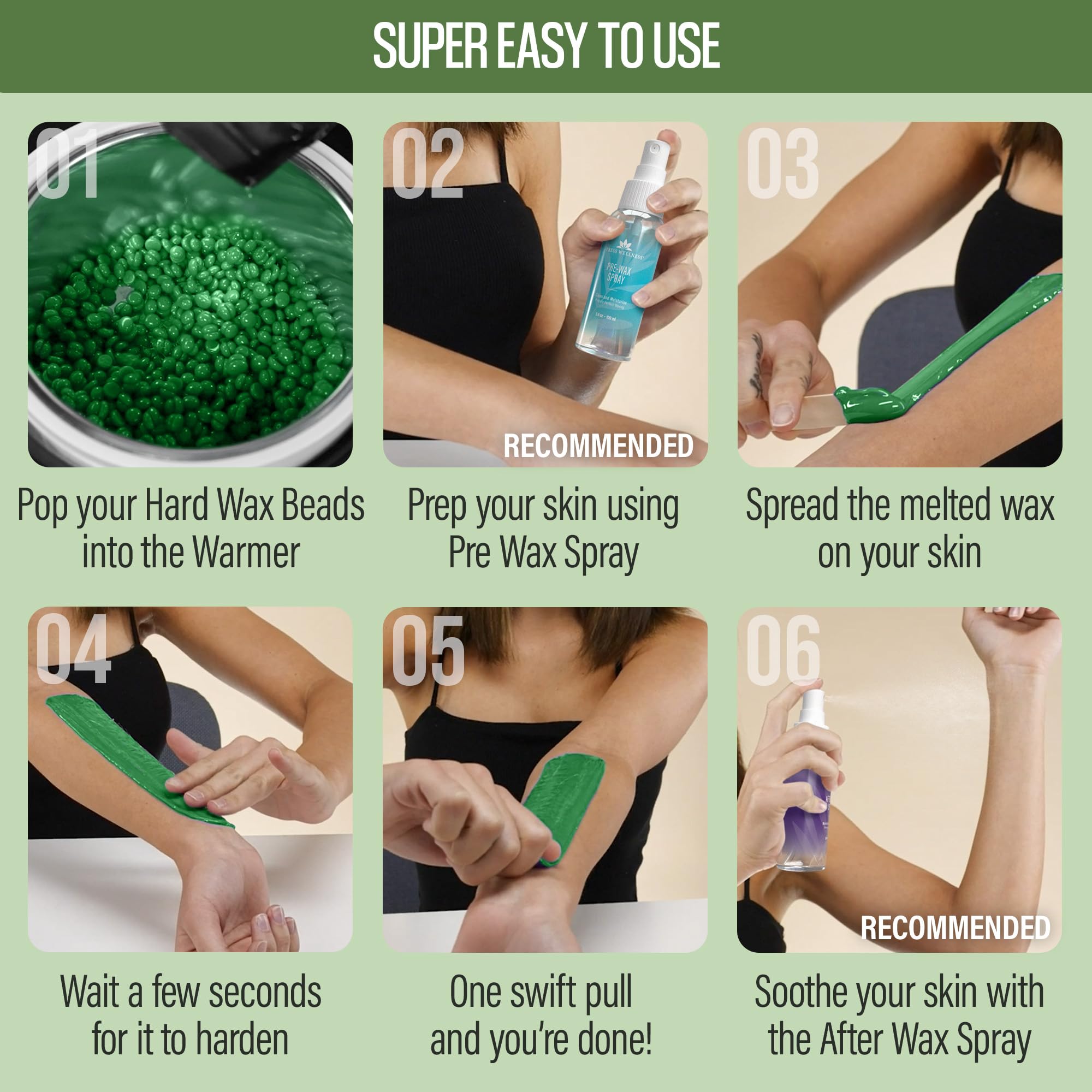 Tress Wellness cruelty-free certified wax beads with no animal testing.