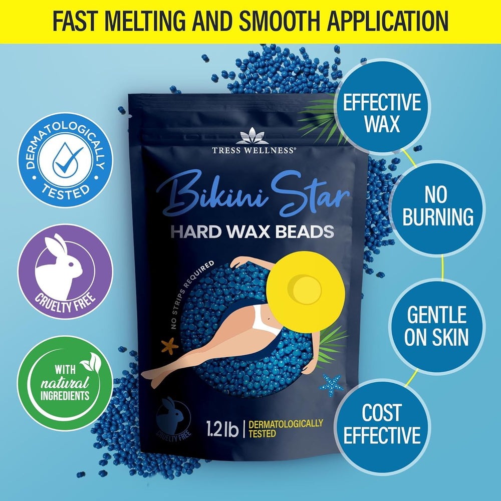 Tress Wellness cruelty-free wax beads designed for gentle hair removal