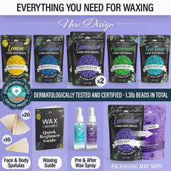 Tress Wellness kit contents with spatulas for easy waxing sessions