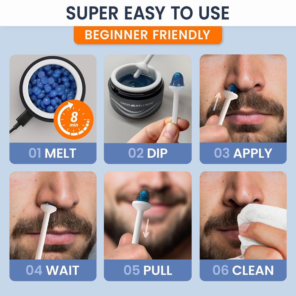 Tress Wellness Nose Wax Kit silicone bowl makes cleanup easy after waxing sessions