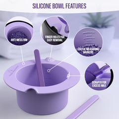 Tress Wellness large silicone spatula for smooth, precise wax application