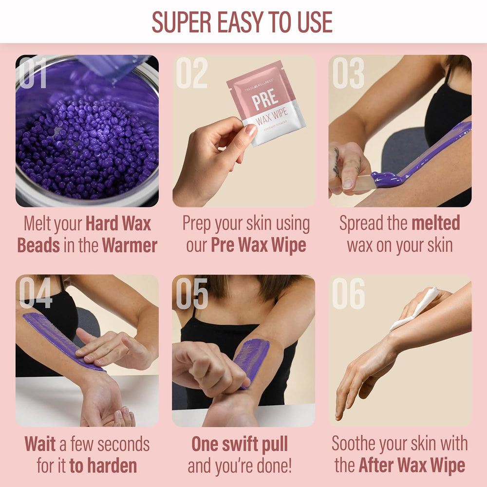 Tress Wellness after-wax wipes for gentle post-care and comfort