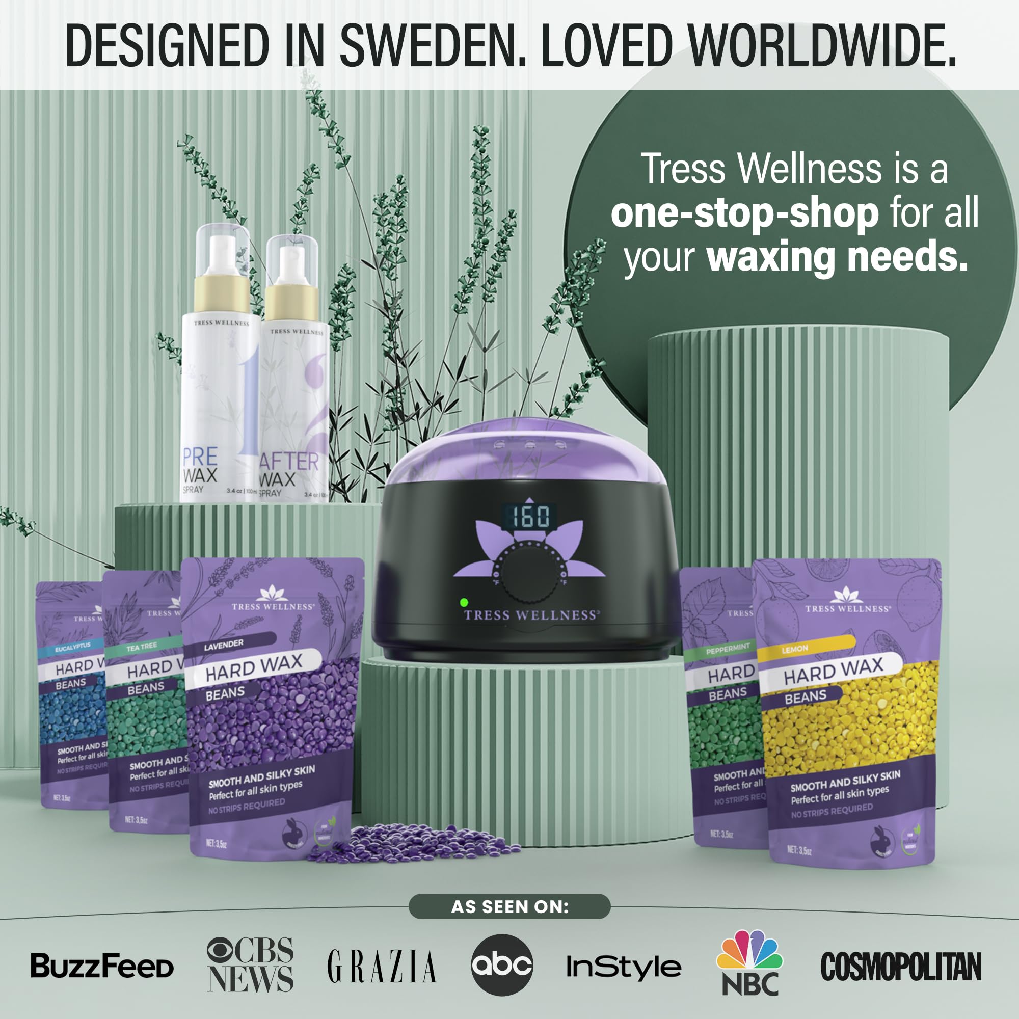 Tress Wellness protective collars prevent wax from staining clothes and surfaces