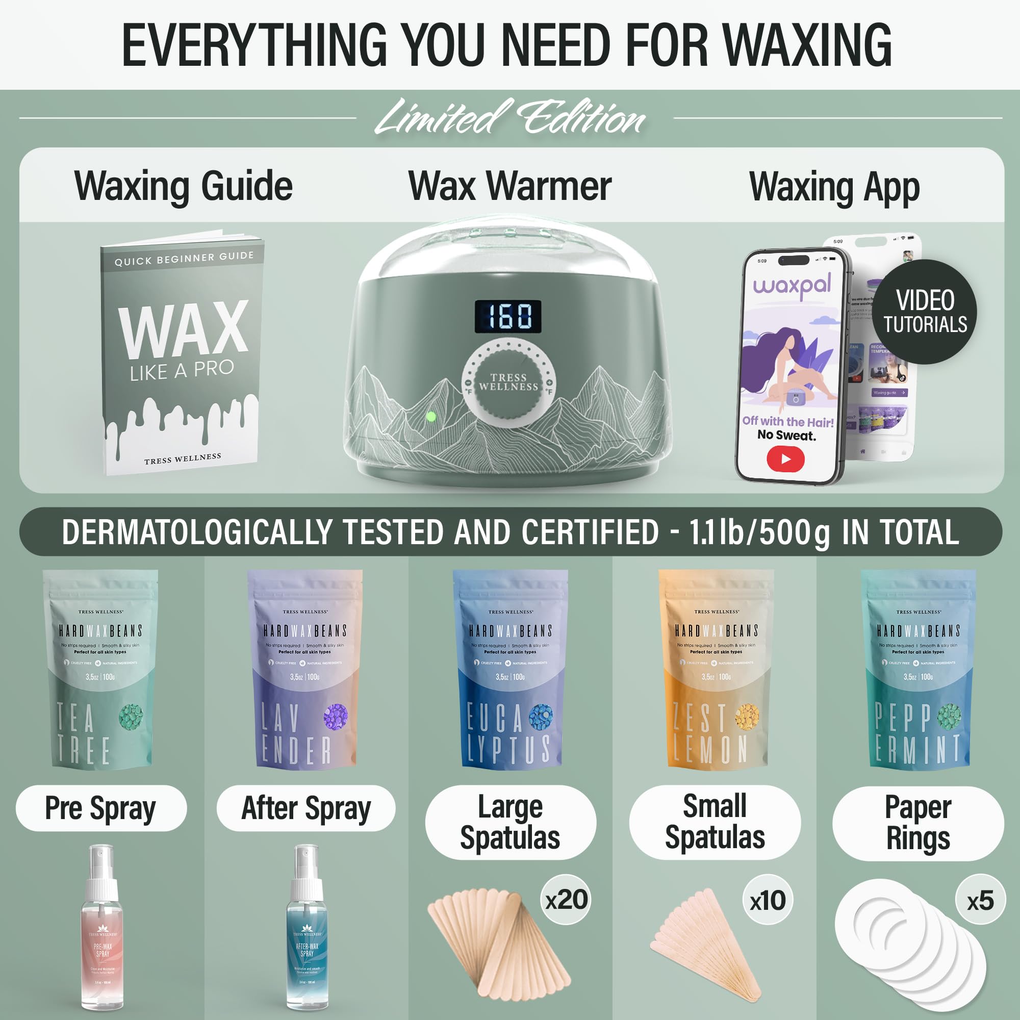 Tress Wellness wax sticks for smooth, precise application and easy cleanup
