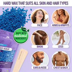 Tress Wellness waxing sticks large and small ensure clean application.