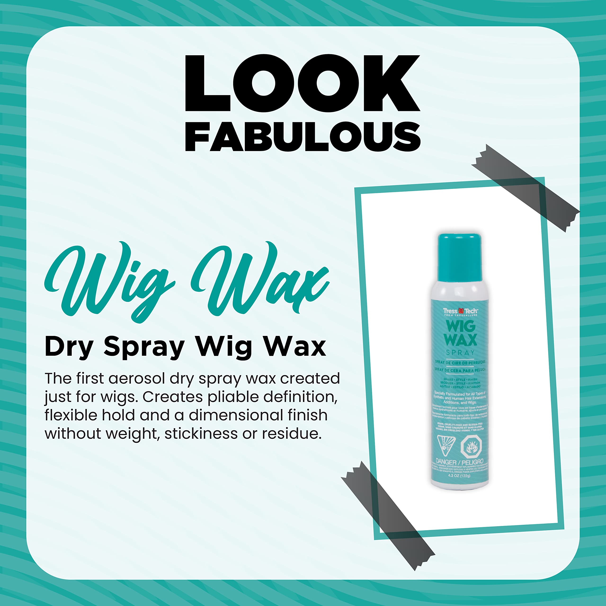 Tressallure TressTech wig wax adds root volume and textured ends.
