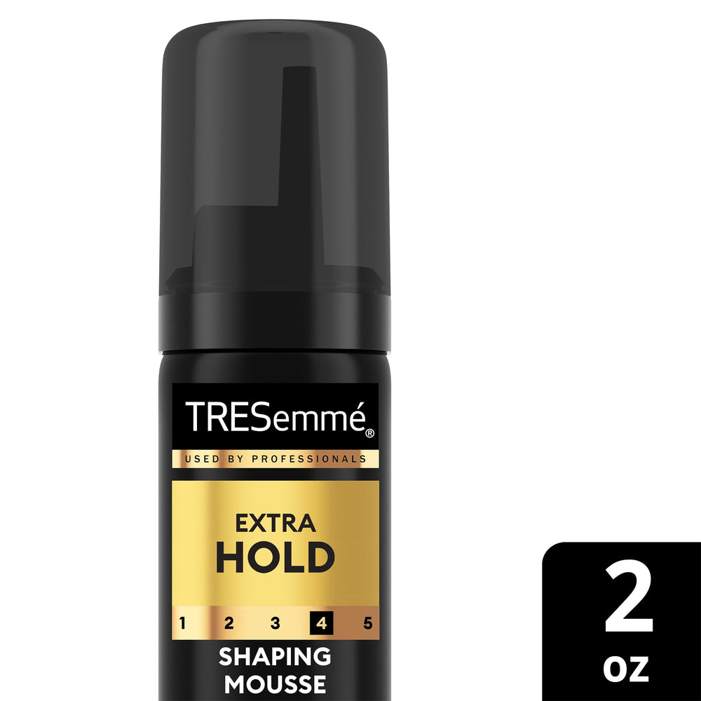 TRESemmé Shaping Mousse finish for lasting hold with flexible shaping.
