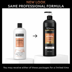 TRESemmé Botanique Nourish conditioner coconut milk illustration signaling hydration benefits.