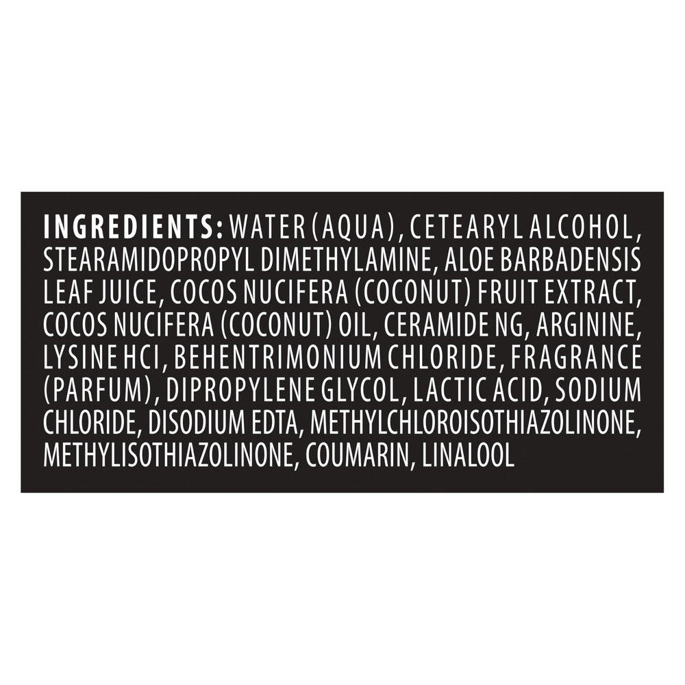 TRESemmé Botanique Nourish conditioner after-use shine on healthy-looking hair.